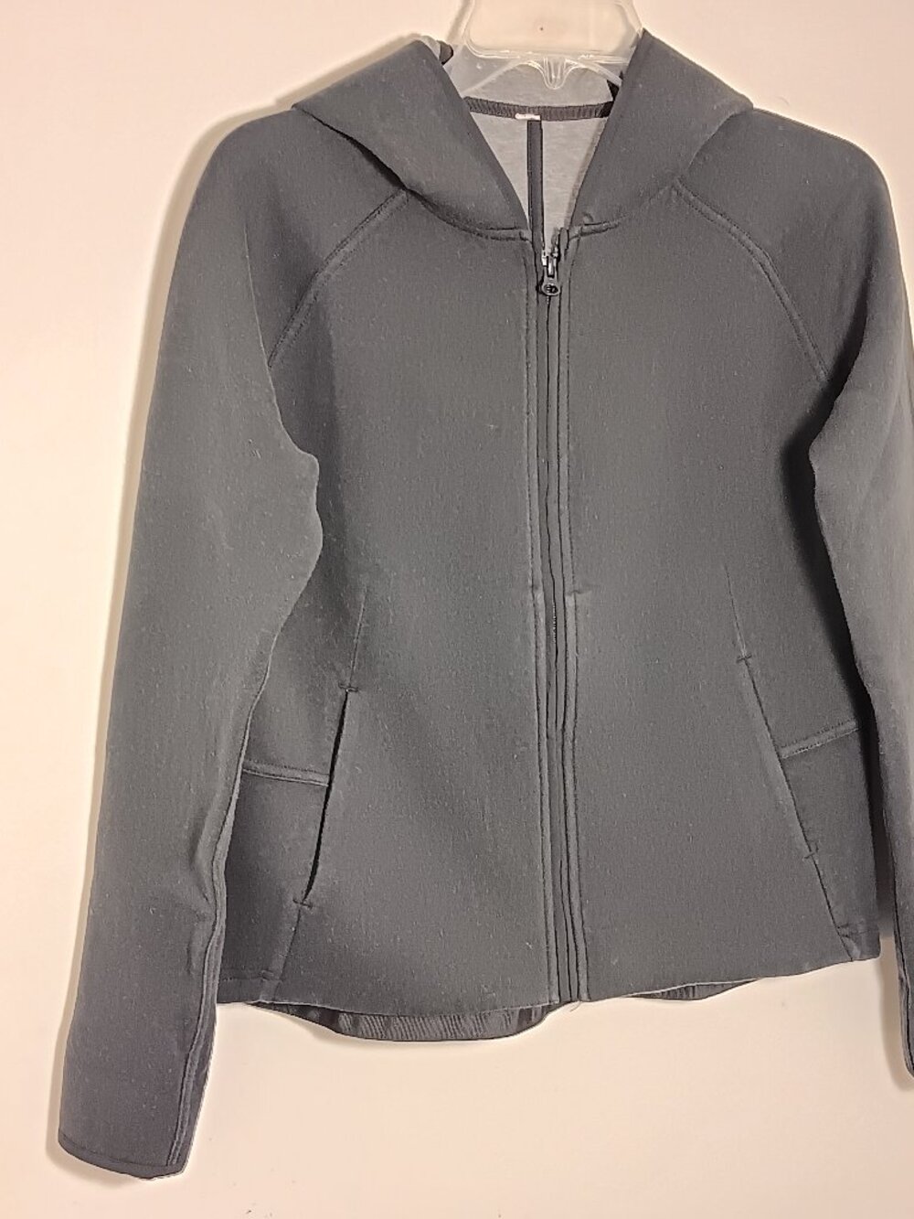 Lululemon Gray Scuba Zip Hoodie Medium Cropped Athletic Jacket